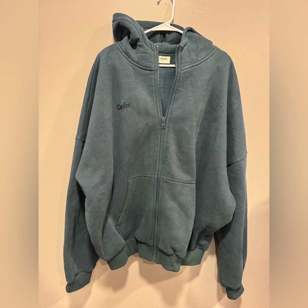 Comfrt Cloud Full Zip Hoodie in Pine Size Large